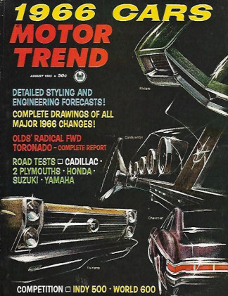 MOTOR TREND 1965 AUG - TORONADO, 426 FURY, CORVAIR